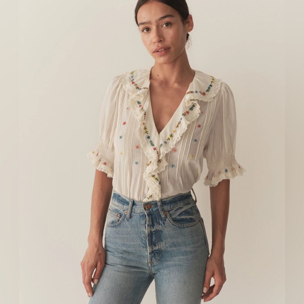 Doen Hettie Top in Sea Salt M - Picture 4 of 12